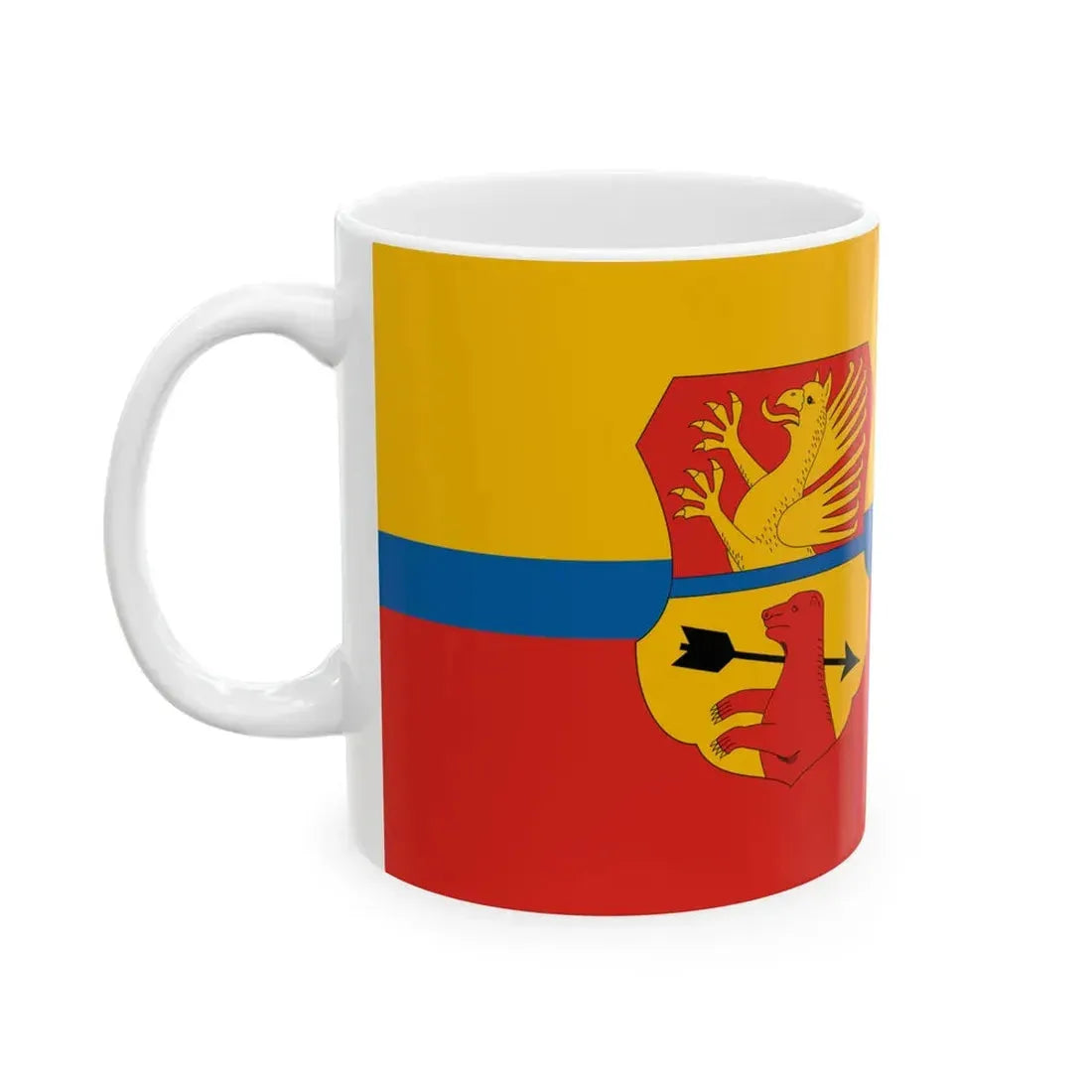 Flag of Lesencetomaj (Hungary) White Coffee Mug - Go Mug Yourself