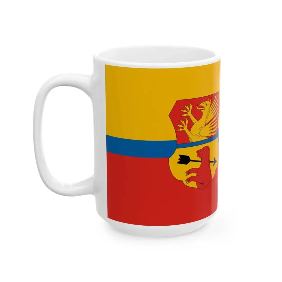 Flag of Lesencetomaj (Hungary) White Coffee Mug - Go Mug Yourself