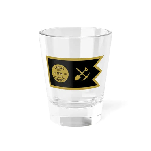 Flag of Leslie County Kentucky (United States) Shot Glass 1.5oz 1.5oz - Go Mug Yourself