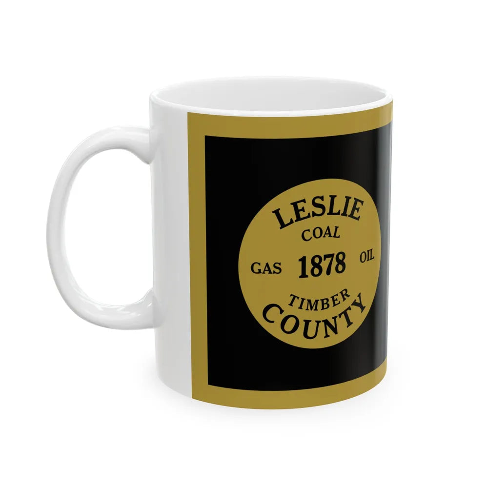 Flag of Leslie County Kentucky (United States) White Coffee Mug - Go Mug Yourself