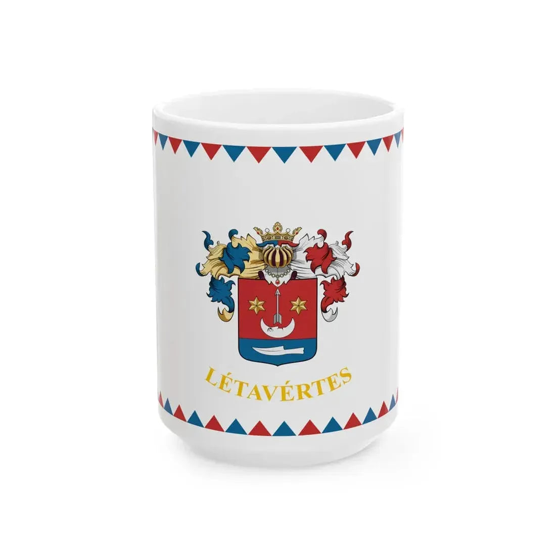 Flag of Letavertes (Hungary) White Coffee Mug 15oz - Go Mug Yourself
