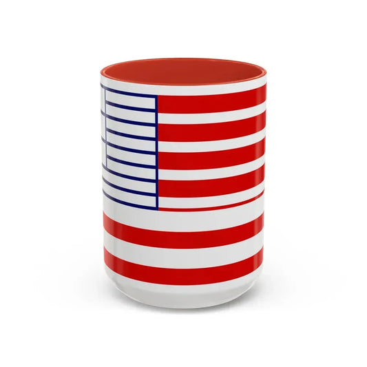 Flag of Lethbridge Canada - Accent Coffee Mug 15oz Red - Go Mug Yourself