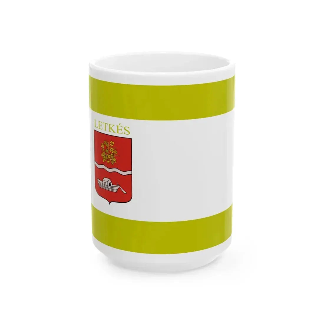 Flag of Letkes (Hungary) White Coffee Mug 15oz - Go Mug Yourself