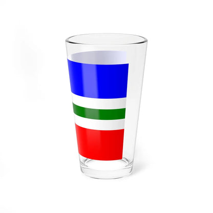 Flag of Letychiv raion (Ukraine) Pint Glass 16oz - Go Mug Yourself