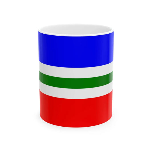 Flag of Letychiv raion (Ukraine) White Coffee Mug 11oz - Go Mug Yourself