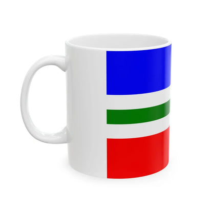 Flag of Letychiv raion (Ukraine) White Coffee Mug - Go Mug Yourself