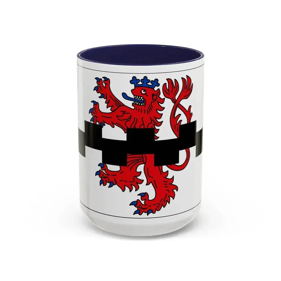 Flag of Leverkusen Germany - Accent Coffee Mug 15oz Navy - Go Mug Yourself