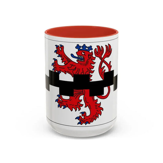 Flag of Leverkusen Germany - Accent Coffee Mug 15oz Red - Go Mug Yourself