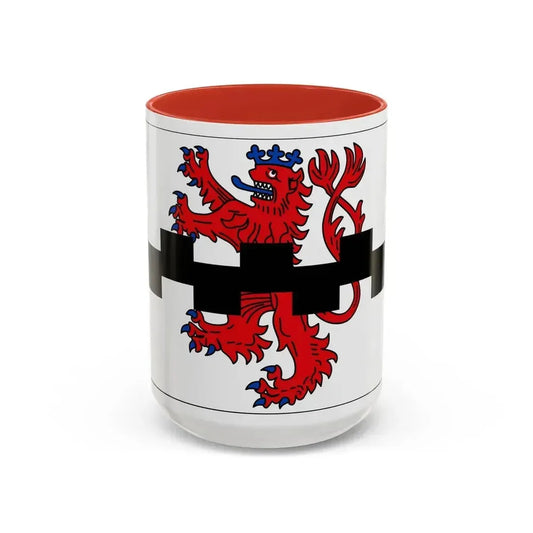 Flag of Leverkusen Germany - Accent Coffee Mug 15oz Red - Go Mug Yourself