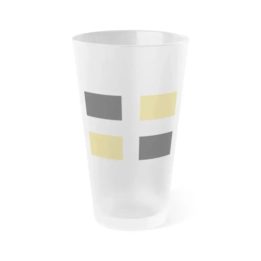 Flag of Levis Canada - Frosted Pint Glass 16oz 16oz Frosted - Go Mug Yourself