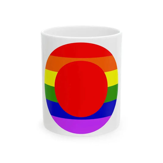 Flag of LGBT Japan (Japan) White Coffee Mug 11oz - Go Mug Yourself