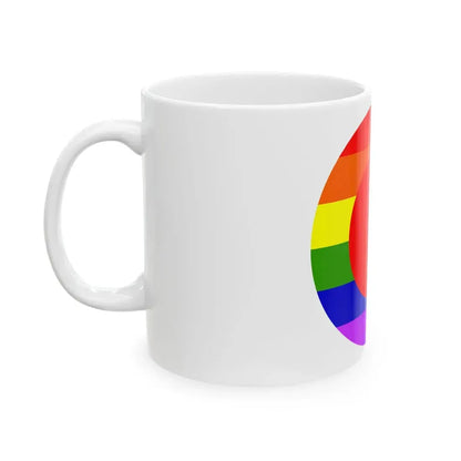 Flag of LGBT Japan (Japan) White Coffee Mug - Go Mug Yourself