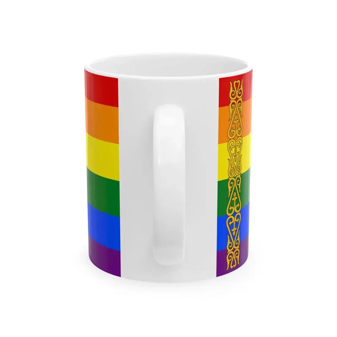 Flag of LGBT Kazakhstan (Kazakhstan) White Coffee Mug - Go Mug Yourself