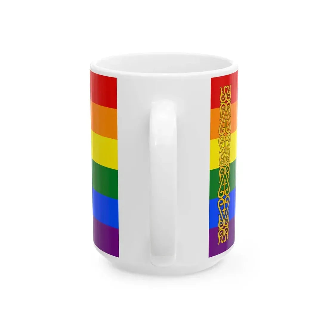 Flag of LGBT Kazakhstan (Kazakhstan) White Coffee Mug - Go Mug Yourself