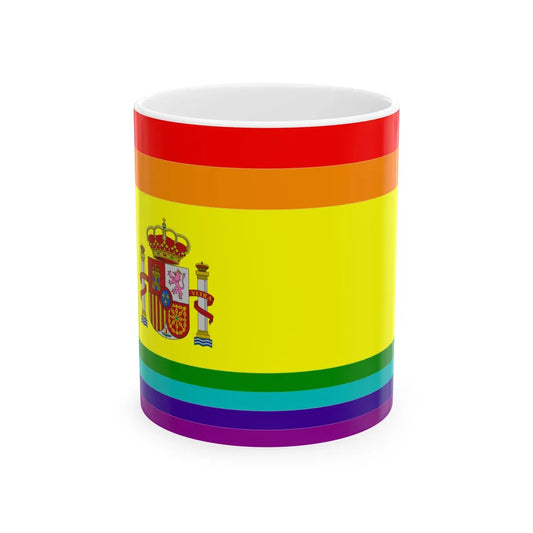Flag of LGBT Spain (Spain) White Coffee Mug 11oz - Go Mug Yourself