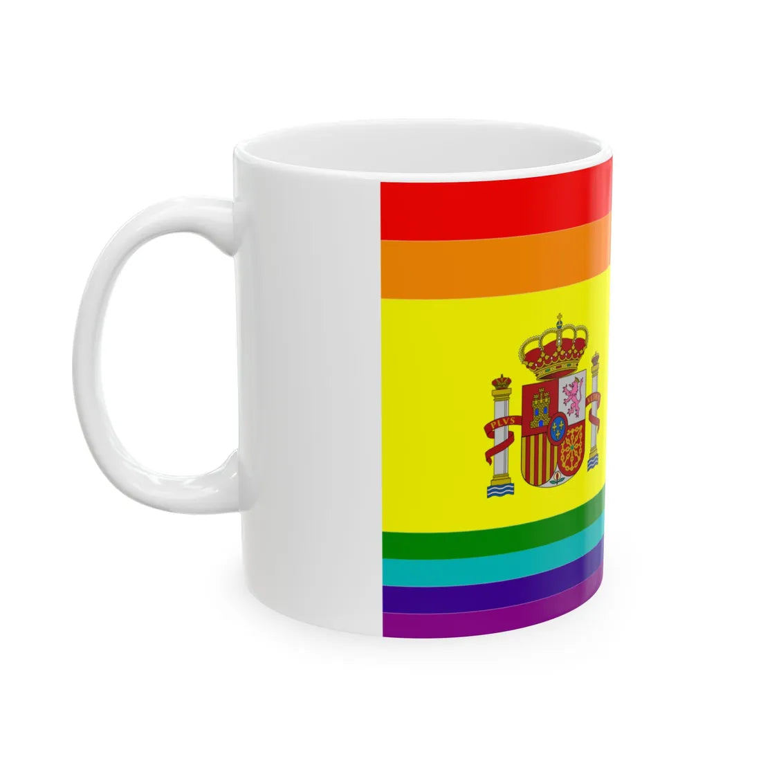 Flag of LGBT Spain (Spain) White Coffee Mug - Go Mug Yourself