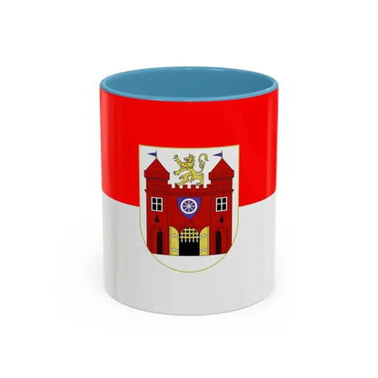 Flag of Liberec Czech Republic - Accent Coffee Mug 11oz Light Blue - Go Mug Yourself