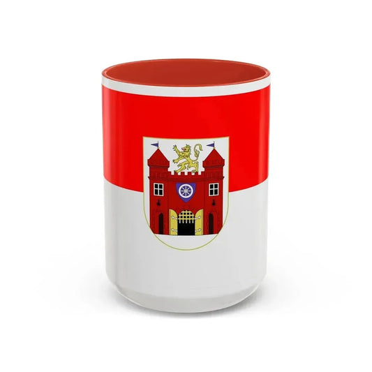 Flag of Liberec Czech Republic - Accent Coffee Mug 15oz Red - Go Mug Yourself