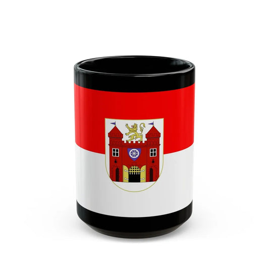 Flag of Liberec Czech Republic - Black Coffee Mug-15oz-Go Mug Yourself