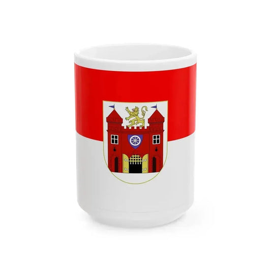 Flag of Liberec Czech Republic - White Coffee Mug 15oz - Go Mug Yourself