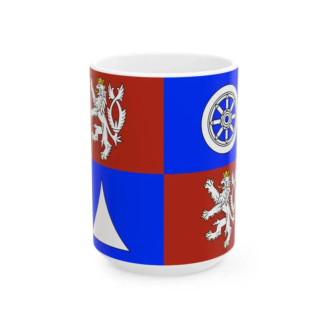 Flag of Liberec Region (Czech Republic) White Coffee Mug 15oz - Go Mug Yourself