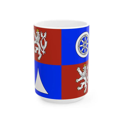 Flag of Liberec Region (Czech Republic) White Coffee Mug 15oz - Go Mug Yourself
