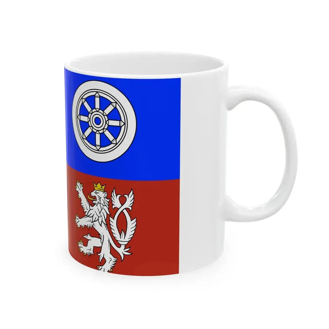 Flag of Liberec Region (Czech Republic) White Coffee Mug - Go Mug Yourself