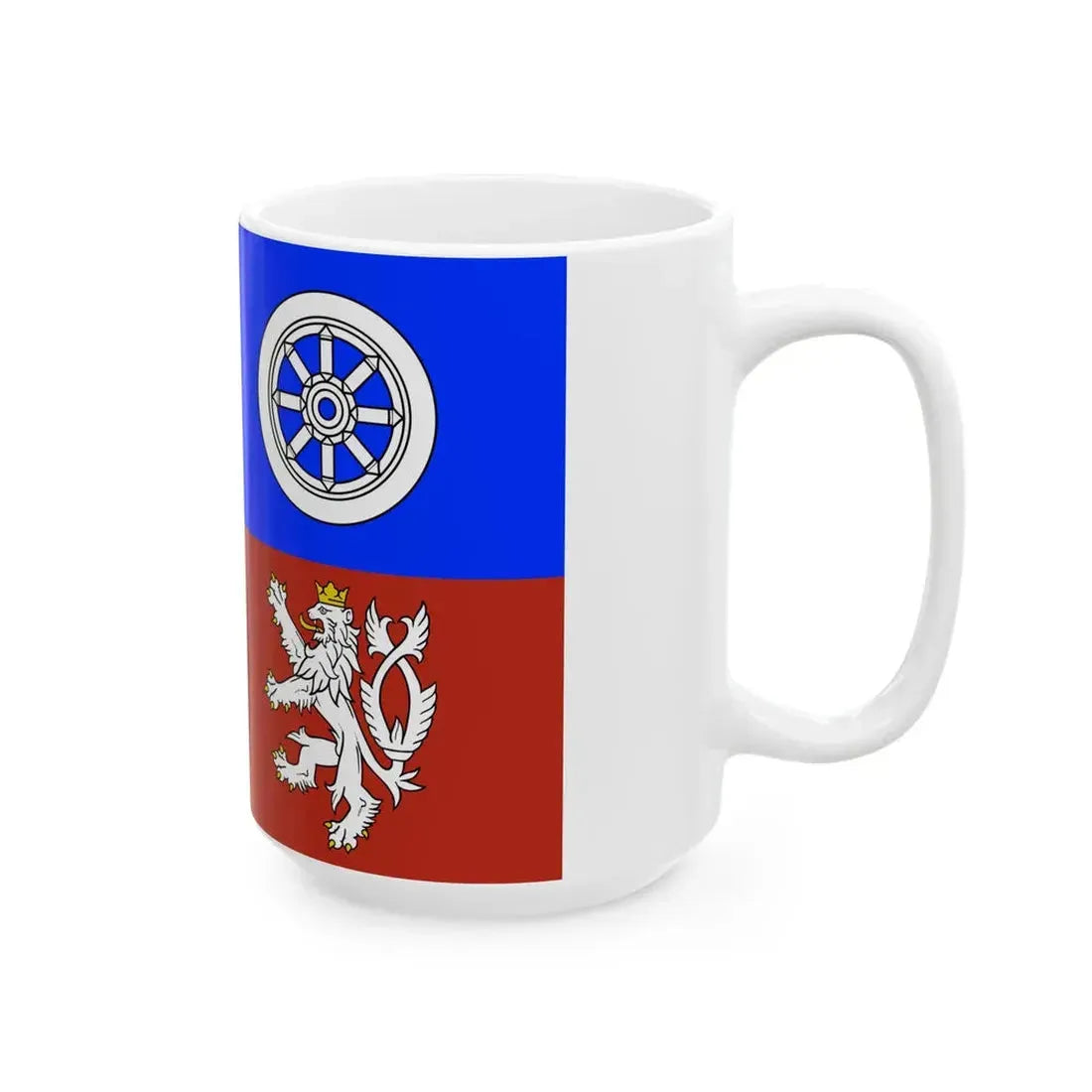 Flag of Liberec Region (Czech Republic) White Coffee Mug - Go Mug Yourself