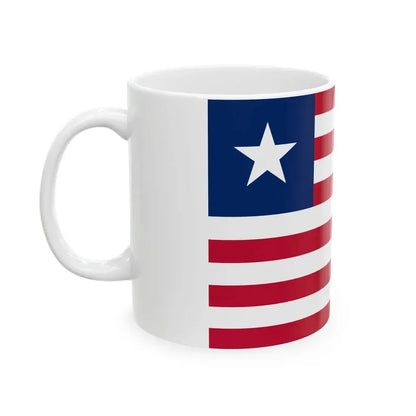 Flag of Liberia 3-2 (Liberia) White Coffee Mug - Go Mug Yourself
