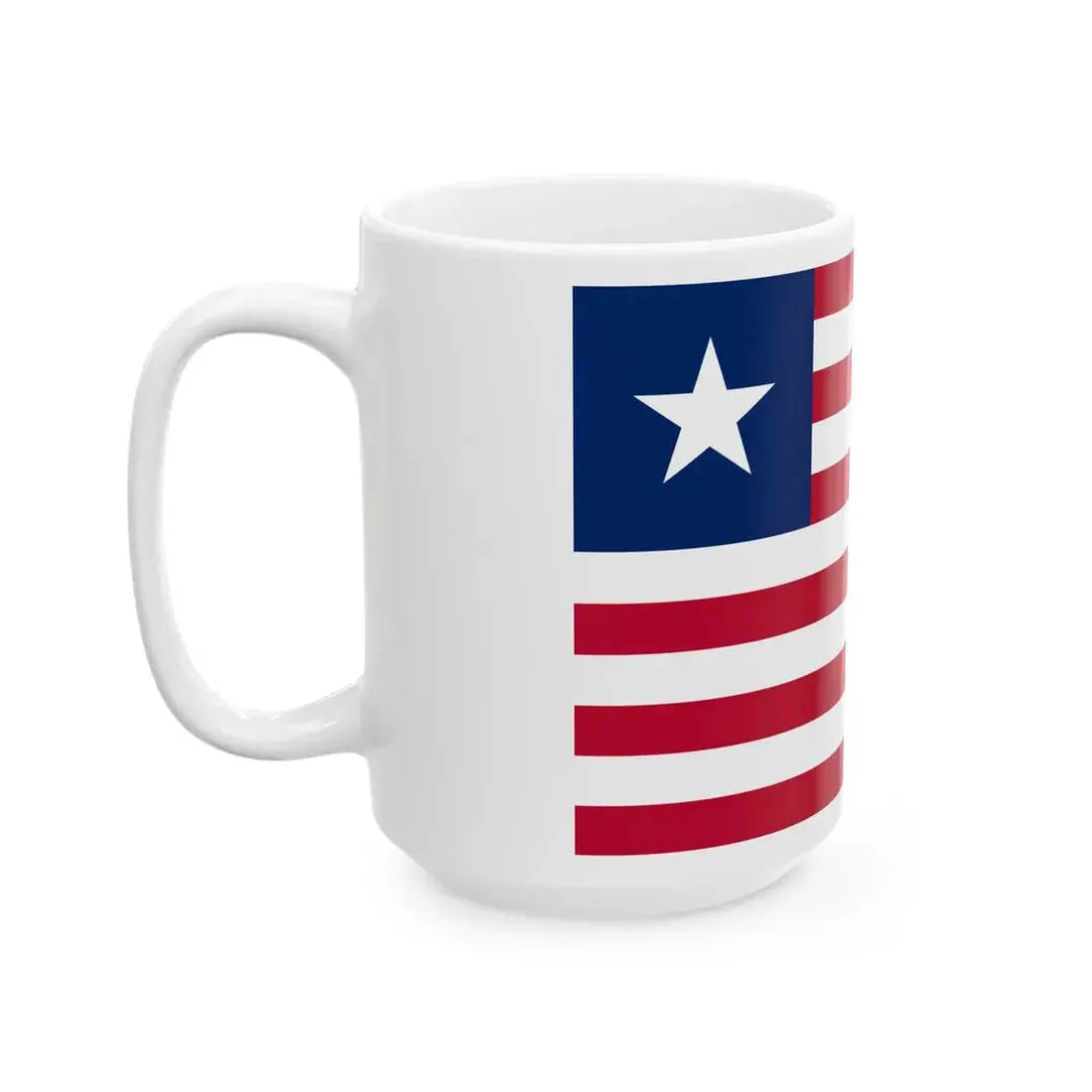 Flag of Liberia 3-2 (Liberia) White Coffee Mug - Go Mug Yourself