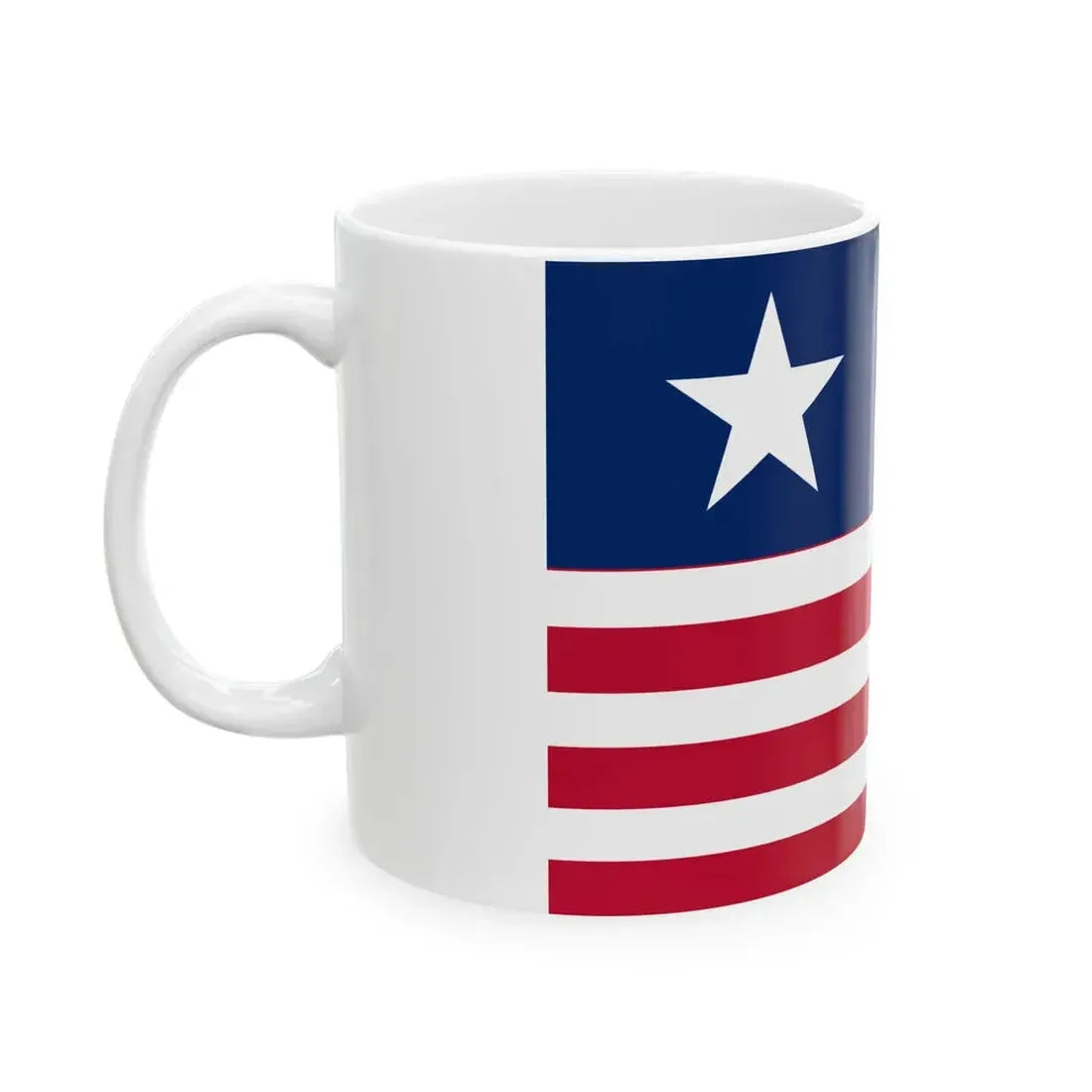 Flag of Liberia Full star (Liberia) White Coffee Mug - Go Mug Yourself