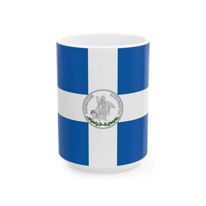 Flag of Liberty of the Athenians (Greece) White Coffee Mug 15oz - Go Mug Yourself