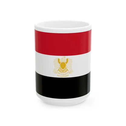Flag of Libya 1972-1977 1-2 (Libya) White Coffee Mug 15oz - Go Mug Yourself