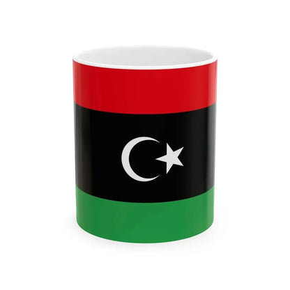 Flag of Libya 2-3 (Libya) White Coffee Mug 11oz - Go Mug Yourself