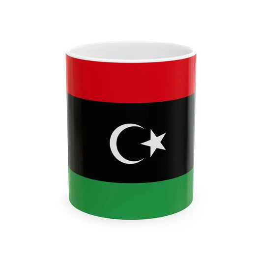 Flag of Libya 2-3 (Libya) White Coffee Mug 11oz - Go Mug Yourself