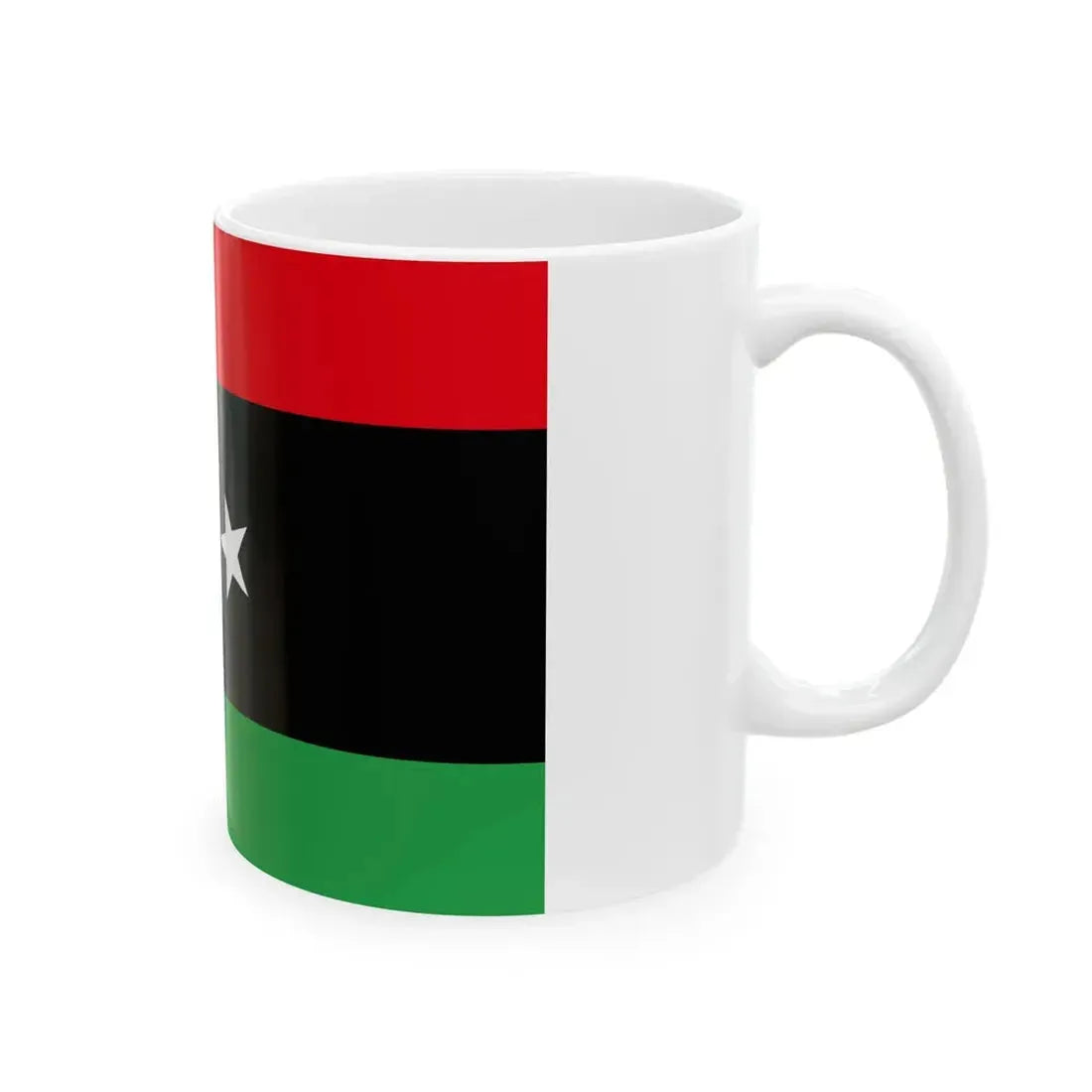 Flag of Libya 2-3 (Libya) White Coffee Mug - Go Mug Yourself