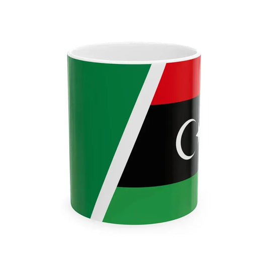 Flag of Libya 2011 combined (Libya) White Coffee Mug 11oz - Go Mug Yourself
