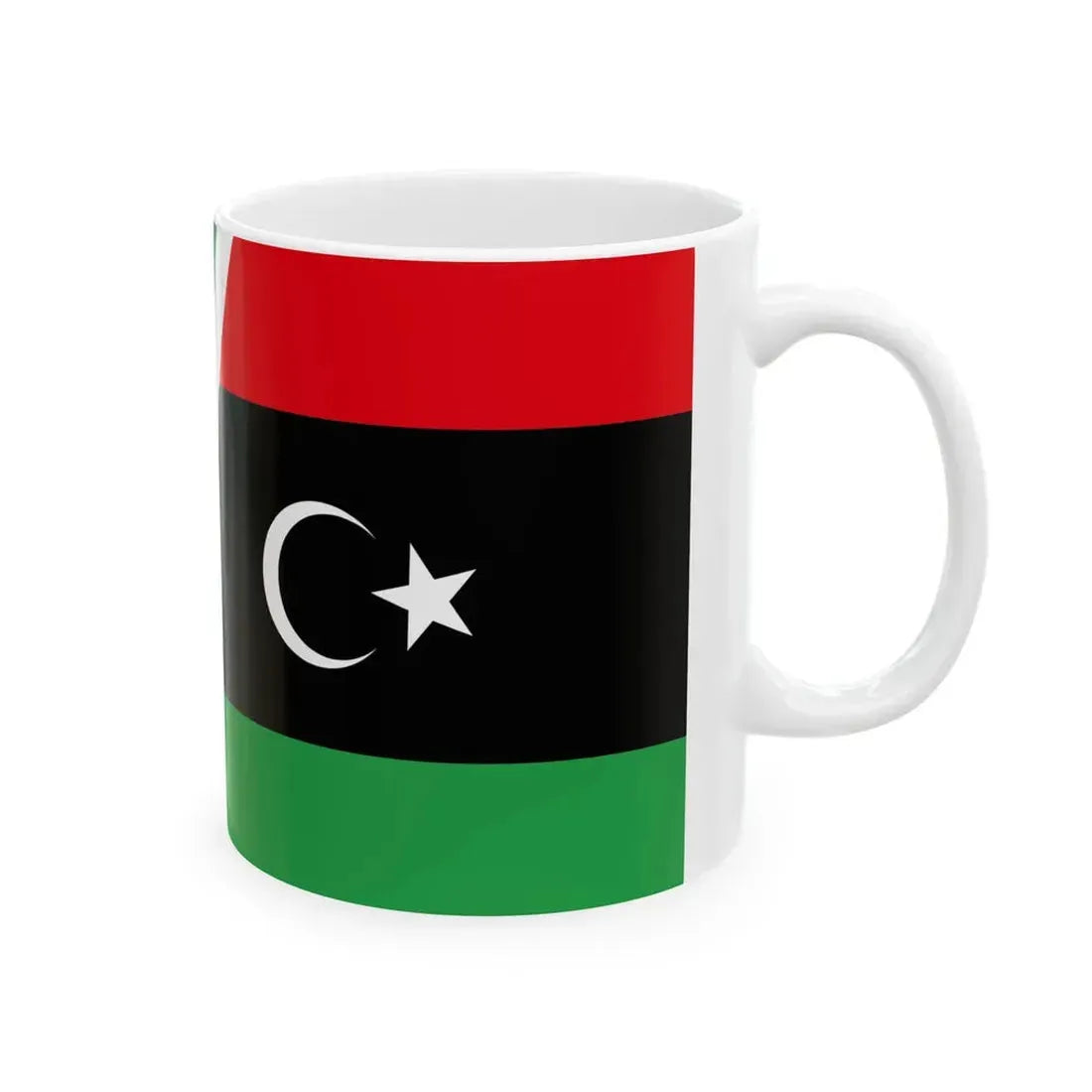 Flag of Libya 2011 combined (Libya) White Coffee Mug - Go Mug Yourself
