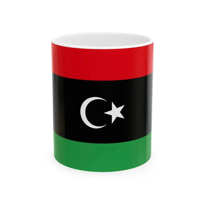 Flag of Libya centered (Libya) White Coffee Mug 11oz - Go Mug Yourself