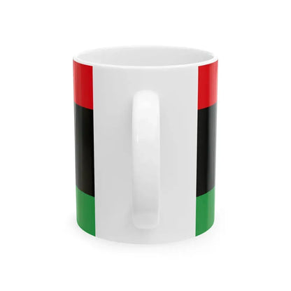 Flag of Libya centered (Libya) White Coffee Mug - Go Mug Yourself