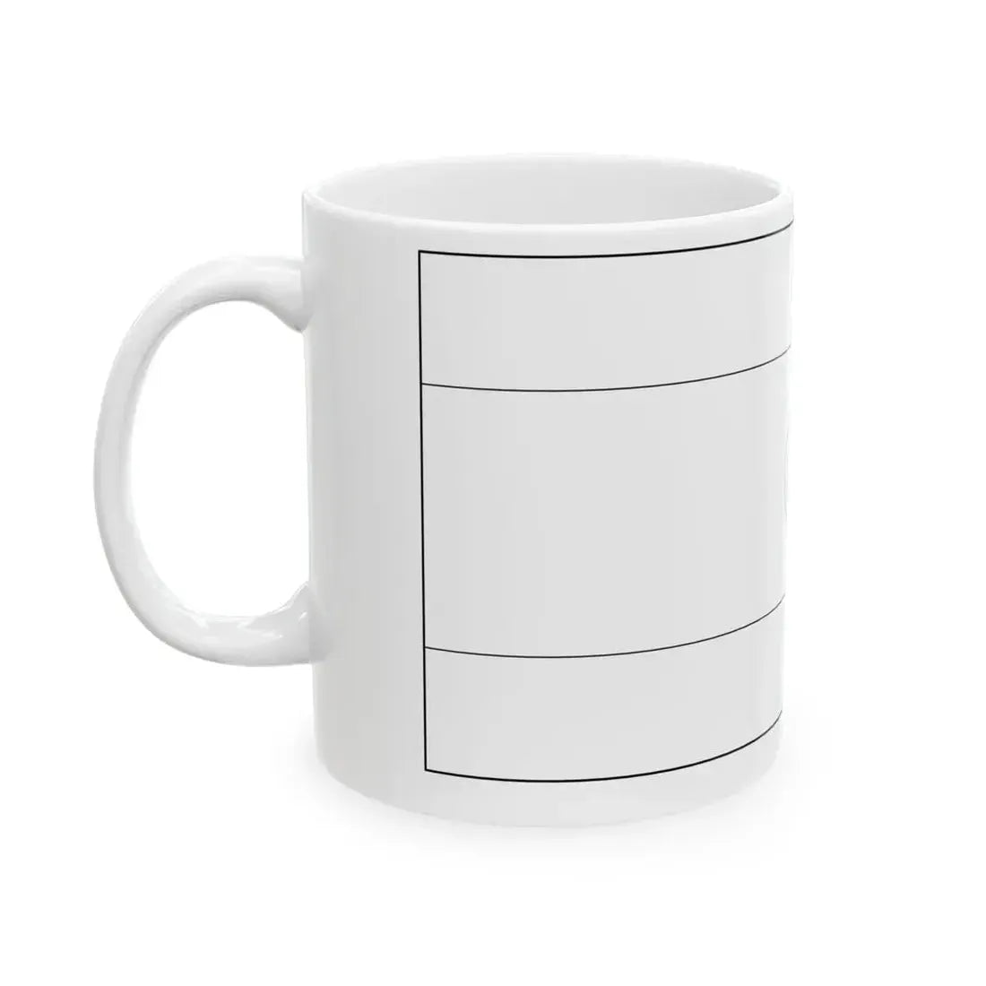 Flag of Libya colouring page (Libya) White Coffee Mug - Go Mug Yourself
