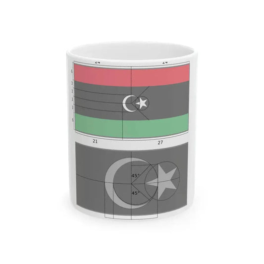 Flag of Libya construction (Libya) White Coffee Mug 11oz - Go Mug Yourself