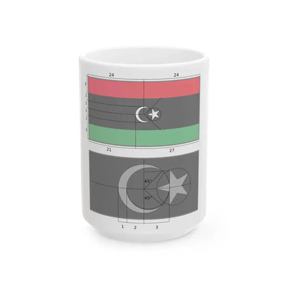 Flag of Libya construction (Libya) White Coffee Mug 15oz - Go Mug Yourself