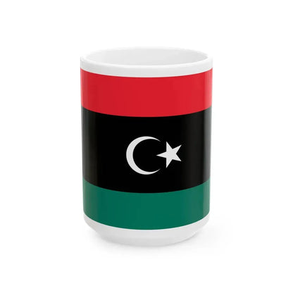 Flag of Libya Variant (Libya) White Coffee Mug 15oz - Go Mug Yourself