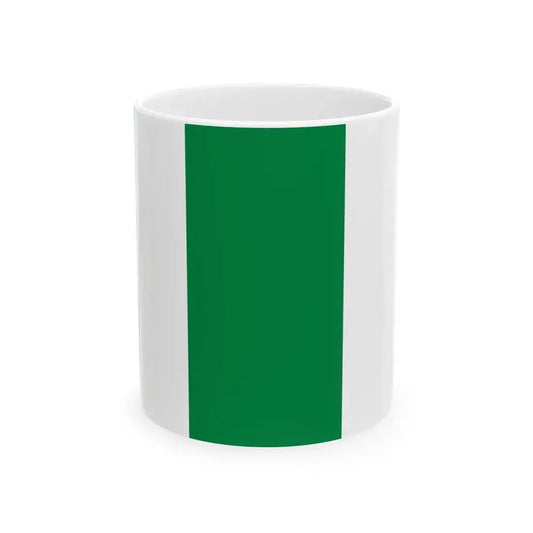 Flag of Libya vertical 1977-2011 (Libya) White Coffee Mug 11oz - Go Mug Yourself