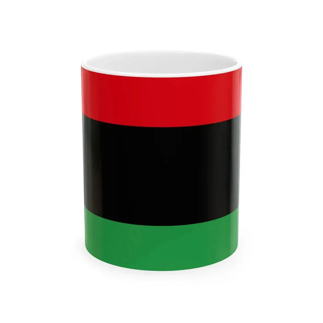 Flag of Libya without crescent and star (Libya) White Coffee Mug 11oz - Go Mug Yourself