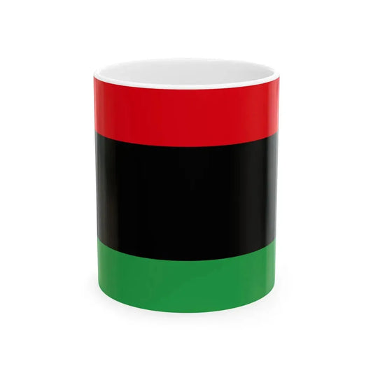 Flag of Libya without crescent and star (Libya) White Coffee Mug 11oz - Go Mug Yourself