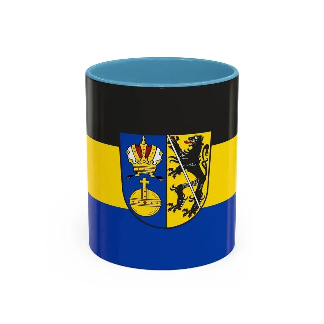 Flag of Lichtenfels Germany - Accent Coffee Mug 11oz Light Blue - Go Mug Yourself