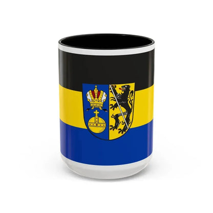 Flag of Lichtenfels Germany - Accent Coffee Mug 15oz Black - Go Mug Yourself