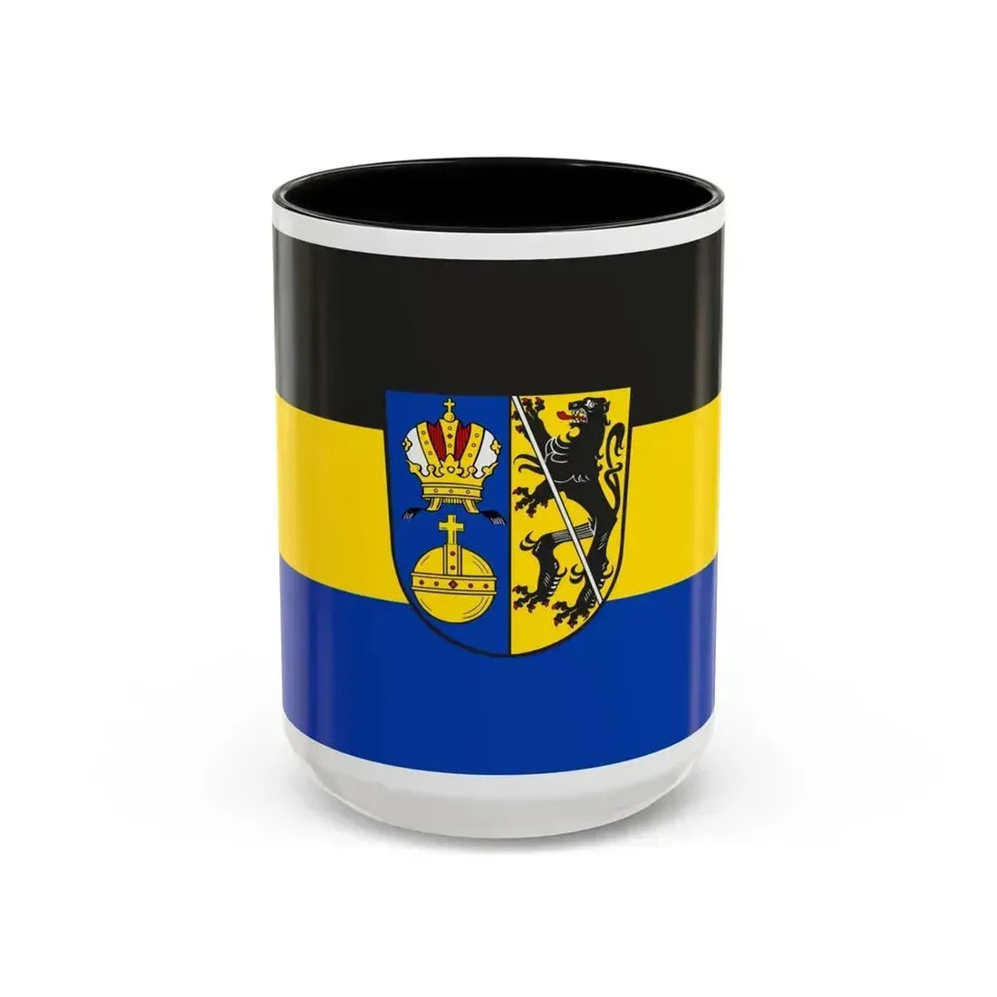 Flag of Lichtenfels Germany - Accent Coffee Mug 15oz Black - Go Mug Yourself